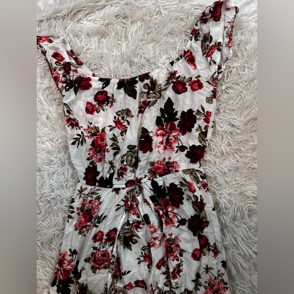 floral dress with shorts underneath